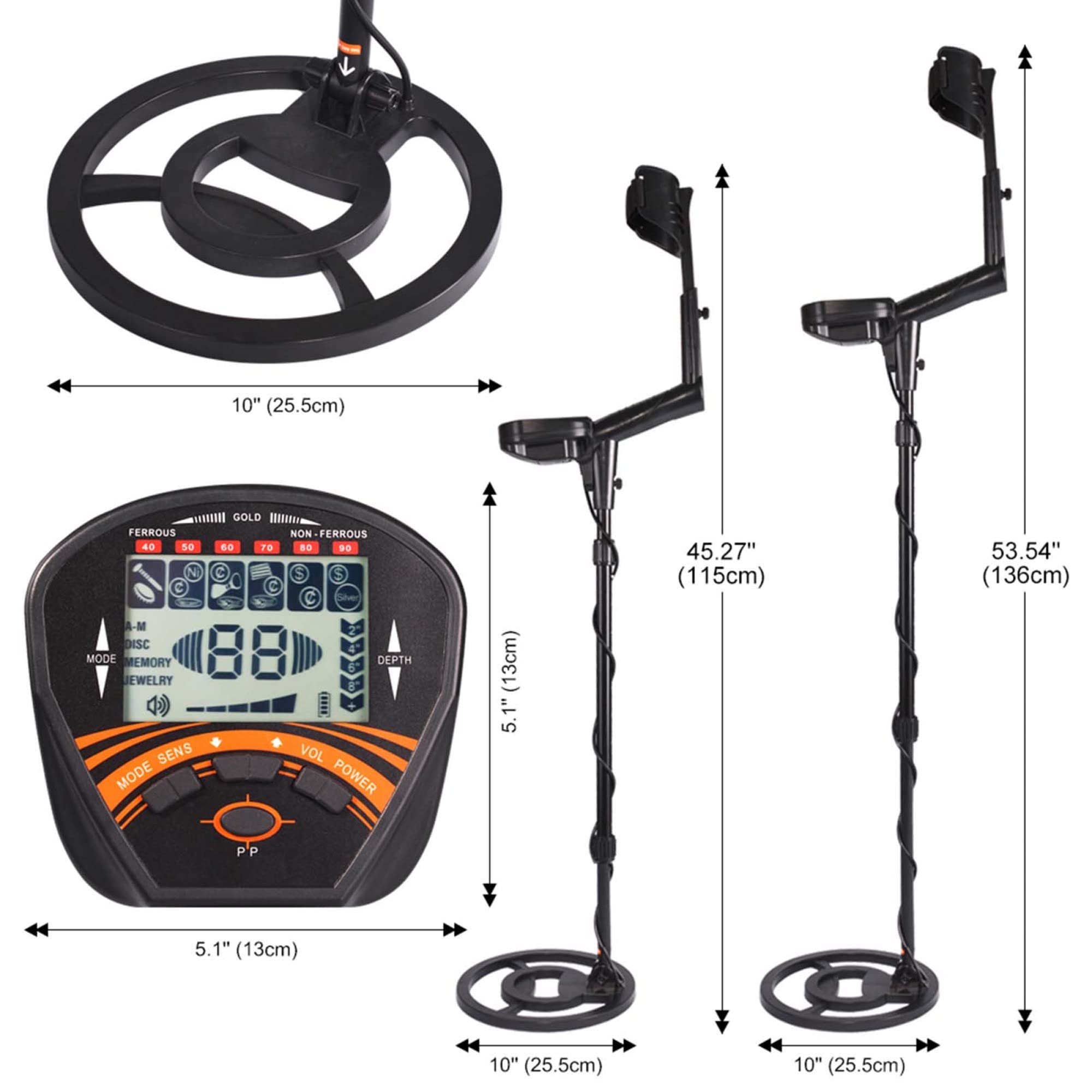 HOOMYA Metal Detector Professionale, Bobina Di Ricerca Impermeabile Da - 2