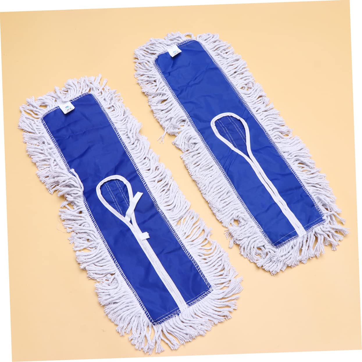 Panno Ricambio per Mop Blu 2 Pezzi in Filo di Cotone per Pulizia | Assorbimento Acqua, Raccoglie Residui Grandi, per Parete e Angoli, Accessori per Scopa Mop