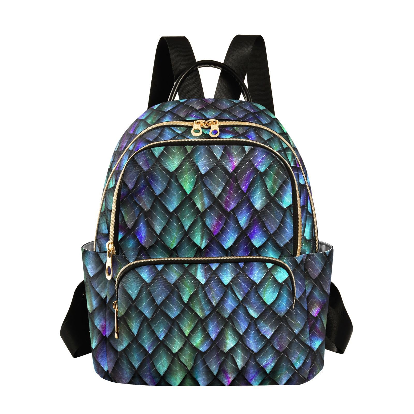 Women Mini Backpack Dragon Scale Fashion Purse,S