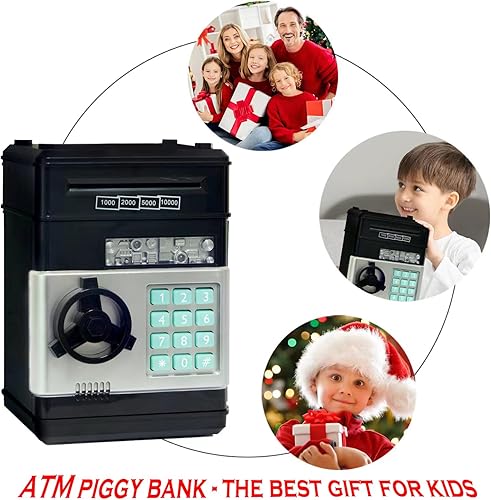 Miniatura 6 de HKHDICL ATM Piggy Bank Toys for Kids Ages 5 6 7 8 9 10 11. Coin Cash Money Bank Electronic Password Saving Box for Boys Girls. Birthday Gift Kids