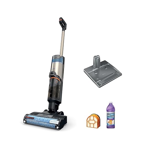 Shark HydroVac MessMaster Wet Dry Vacuum Cleaner, Cordless, 3-in-1 Vacuum Mop All in One & Self-Cleaning System, Lightweight, Powerful Suction, for Hard Floors & Area Rugs, Stone, WD261,Rose Gold