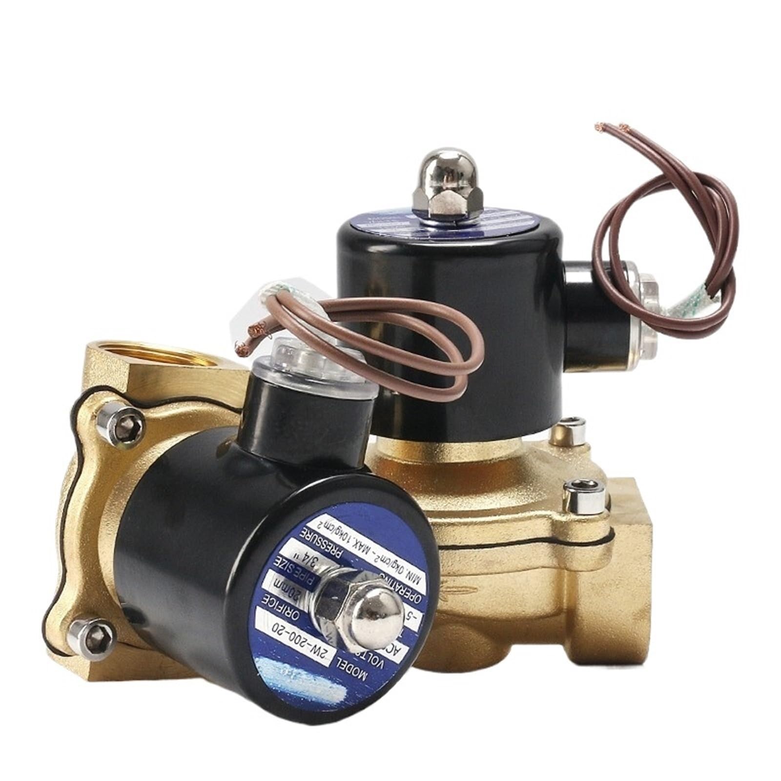 Normalnie zamknięty mosiężny zawór elektromagnetyczny, 1/2", 3/4", 1", 1-1/4", 1-1/2", 2", cala (1-1/2")