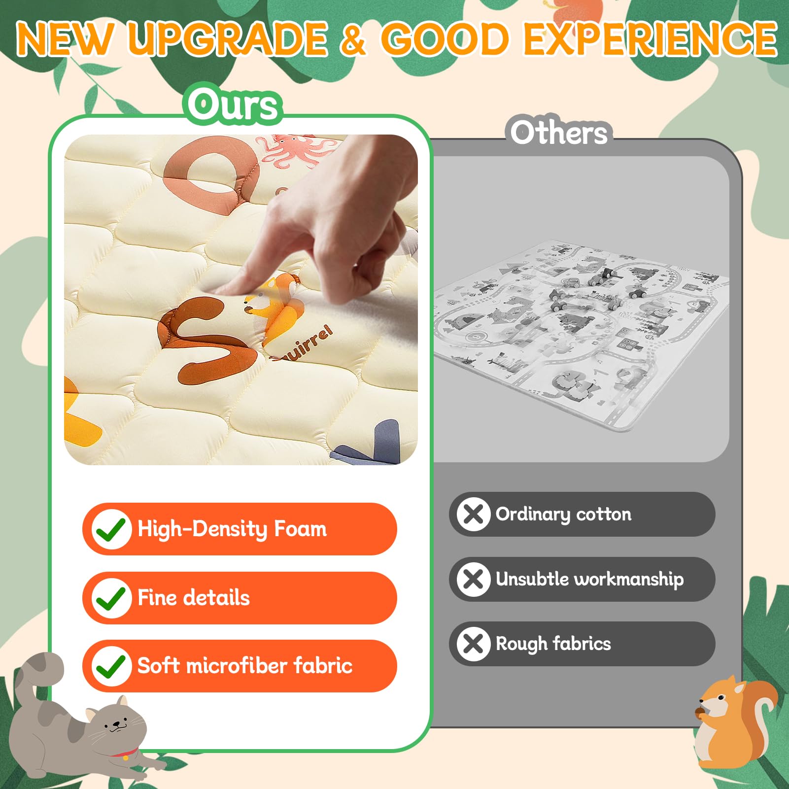 Tapetes de juego para bebé para el suelo, tapete de juego de 79 x 71 pulgadas para bebés y niños pequeños, tapete de juego de espuma, tapetes gruesos para jugar en el suelo, tapete de piso para el 4