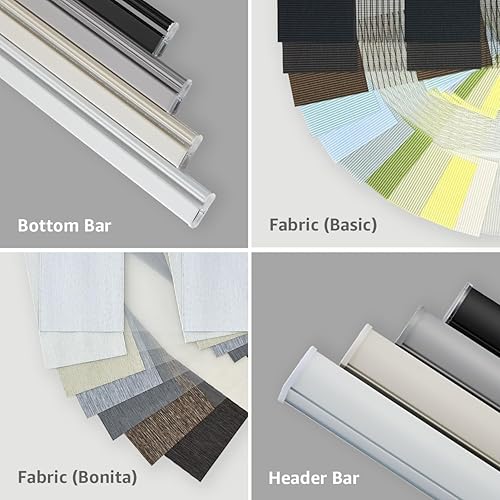 Miniatura 4 de Foiresoft Persianas enrollables motorizadas de cebra Motor Basic, marfil, 20 pulgadas de ancho x 32 pulgadas de alto Juego de cables de carga de