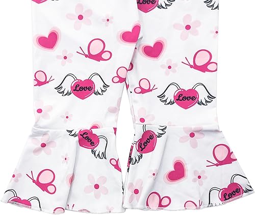 Miniatura 8 de Xuomuen Conjunto de ropa para bebé recién nacida con diseño de mamá y San Valentín para el primer día de San Valentín + pantalones + diadema