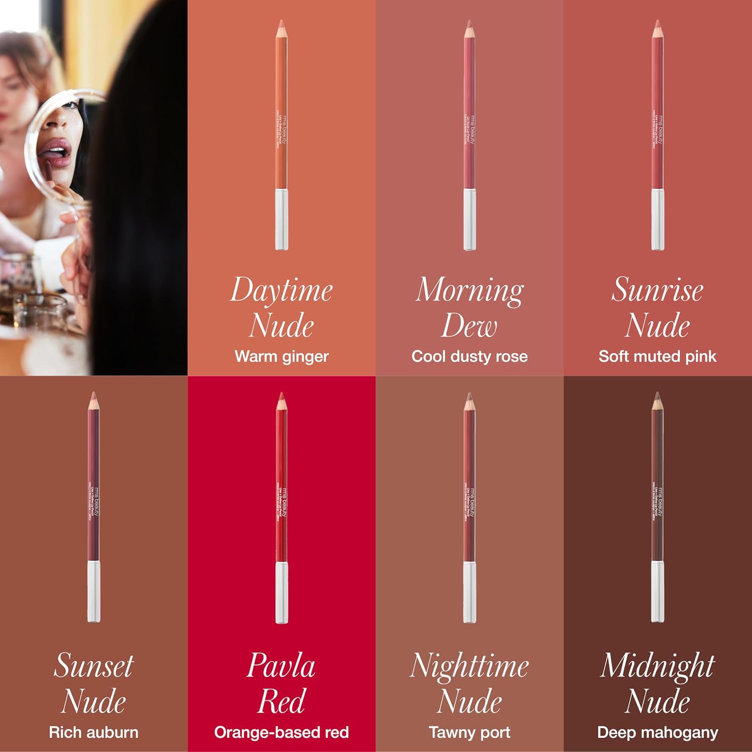 RMS Beauty Go Nude Lip Pencil – Creamy Long-Lasting Lip Liner for Great Definition | Natural Matte Finish | Nourishing, Hydrating Formula | One Size - Image 8