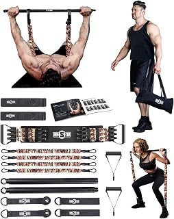 Innstar Multi-Function Resistance Bands for Working Out, Push Up Exercise Bands Resistance Bands Set for Bench Press Gym Equipment, Home Workout, Travel Portable (Women 200Lbs Desert)