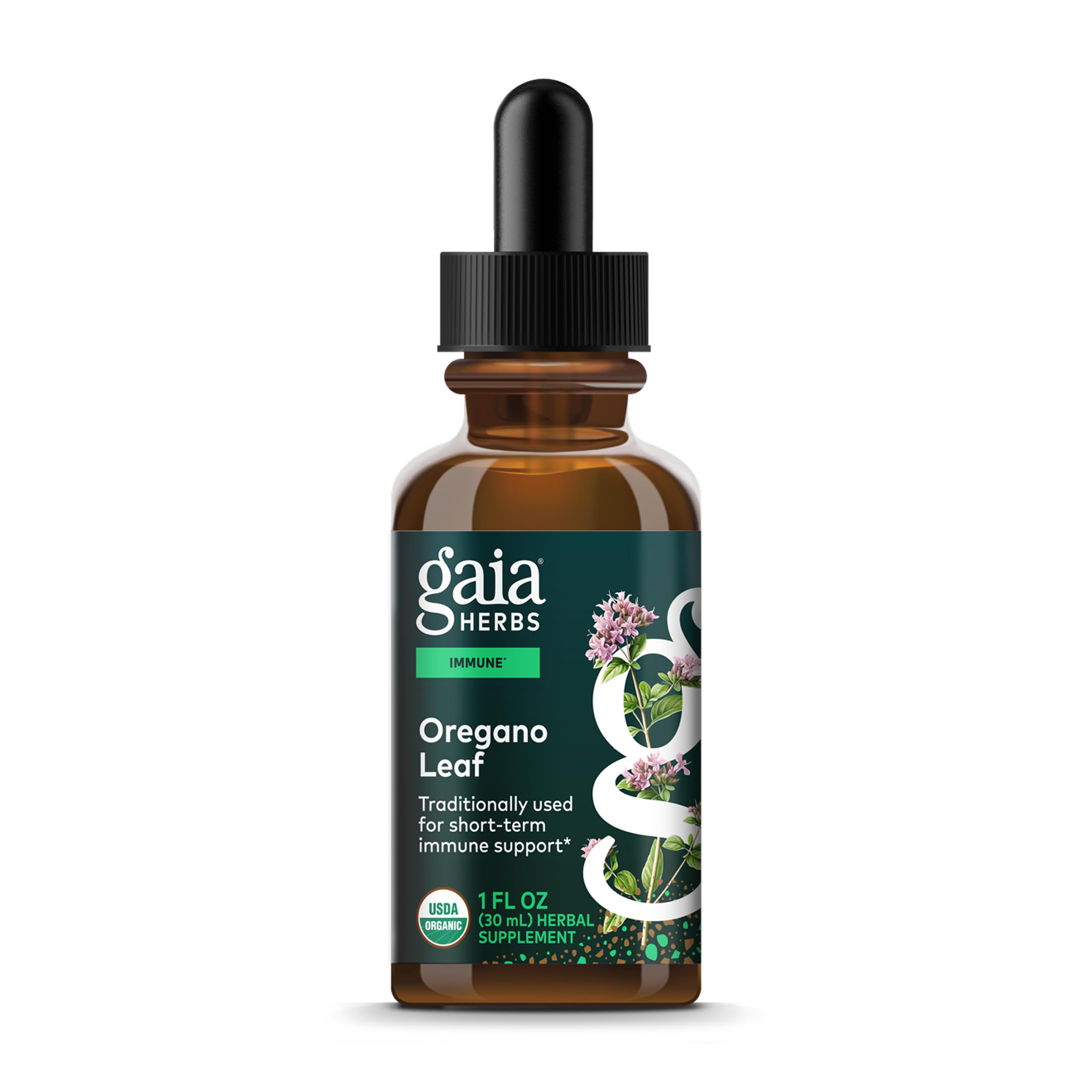 Gaia HerbsOregano Leaf - Immune Support Herbal Supplement - with Oregano Leaf Extract - Certified Organic - 1 Fl Oz (23 Servings)USDA Organic