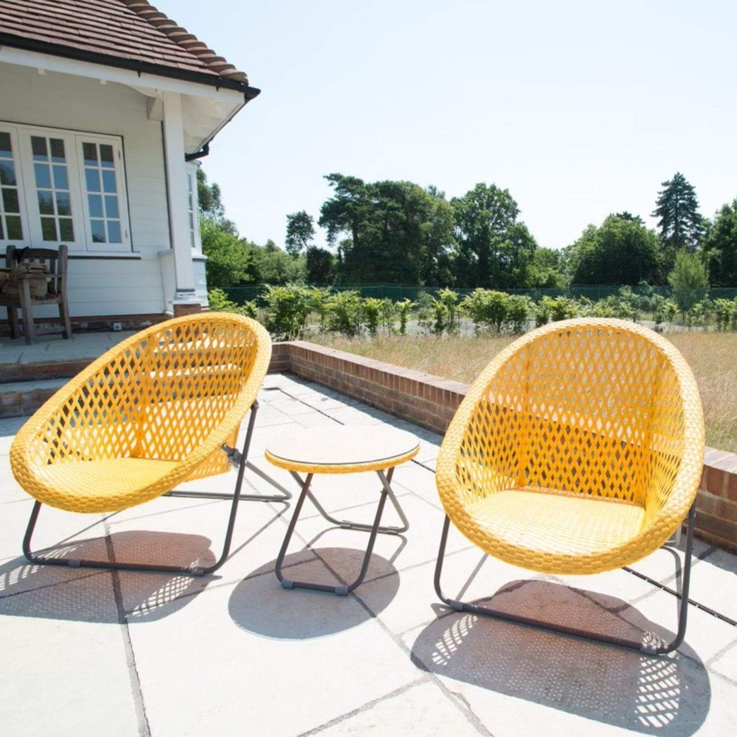 Dawsons Living Faux Rattan Bistro Set Choice of Colours