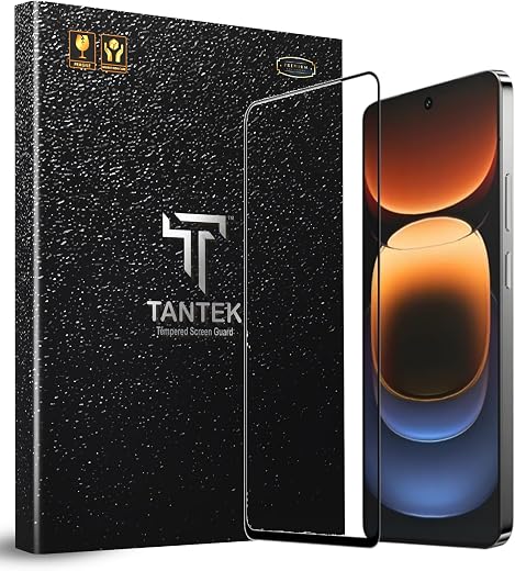TANTEK TitanGuard Tempered Glass Screen Protector Guard for Guard for iQOO 12 / iQOO Neo 9 / Neo 9 Pro (6.78 ") - 9H Hardn...