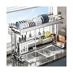 Kitchen Sink Caddy Dish Drying Racks for Kitchen Counter Reinforced Design High Stability Includes A Dish Rack for