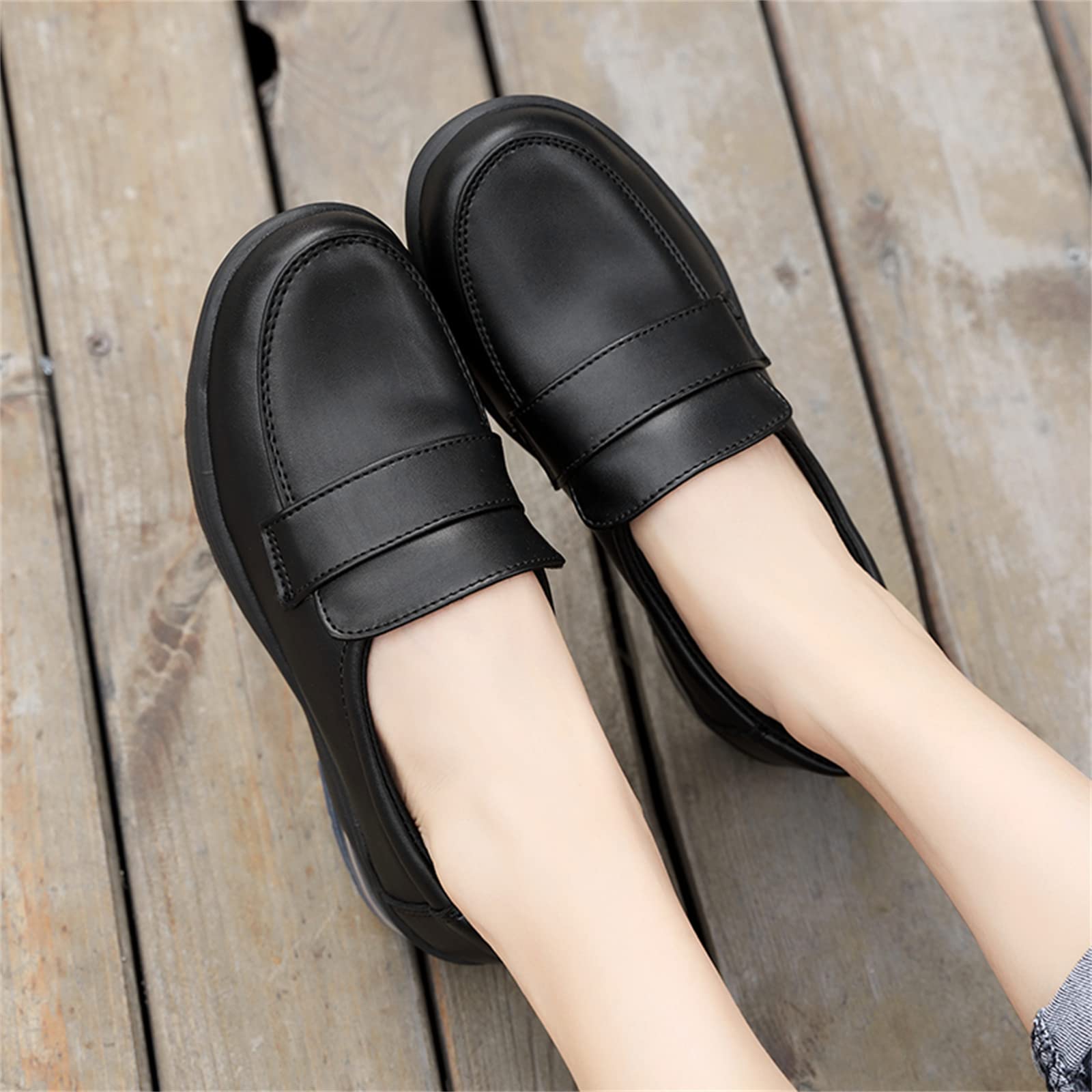 Zapatos De Trabajo Sin Cordones Mujer, Zapatos para Caminar De Enfermería Antideslizantes Cómodos Y Ligeros Mocasines