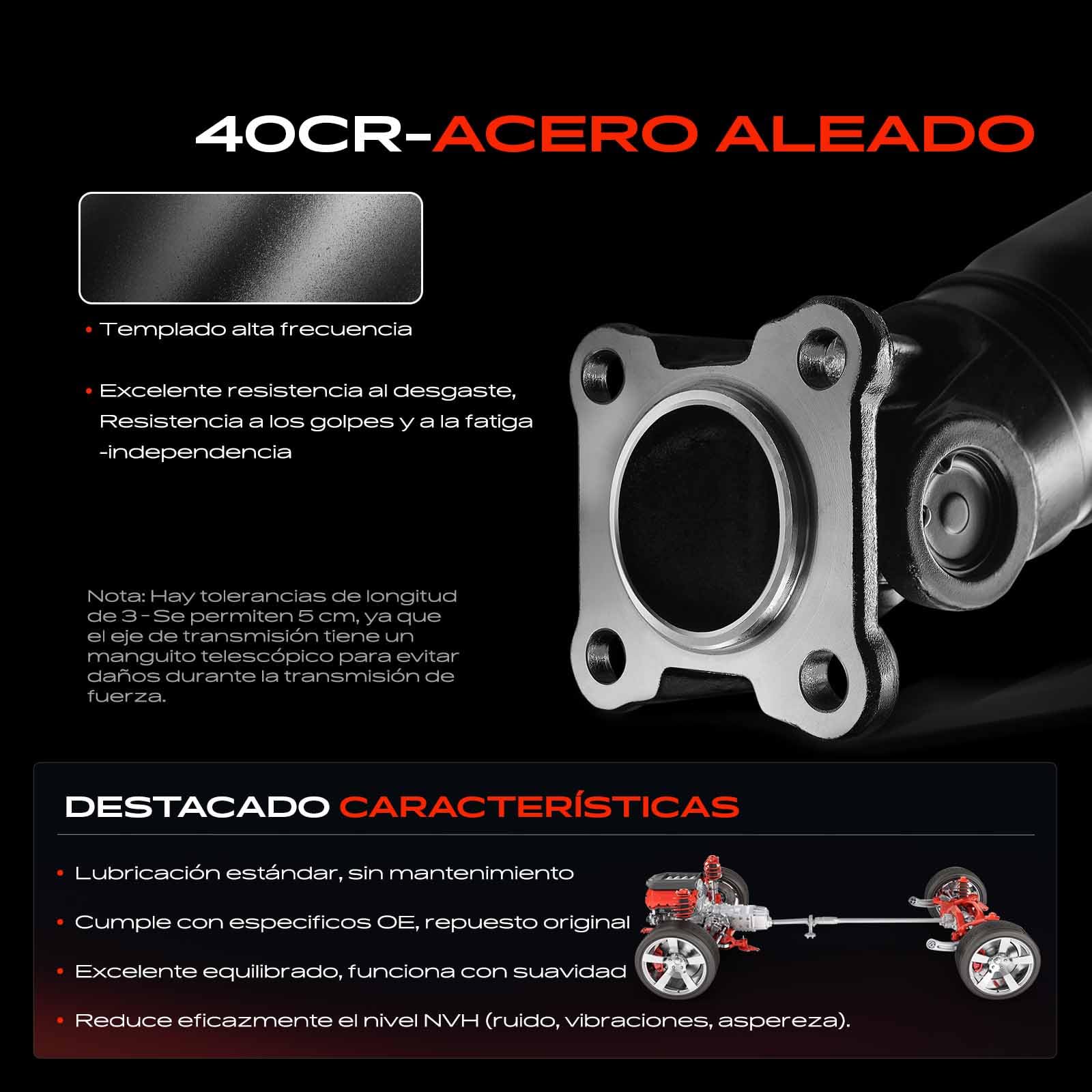 Frankberg Árbol cardán Árbol de transmisión Compatible con Vito/Mixto Furgoneta W639 109 CDi Vito Bus W639 109 CDi Replace# A6394103006,6394103006