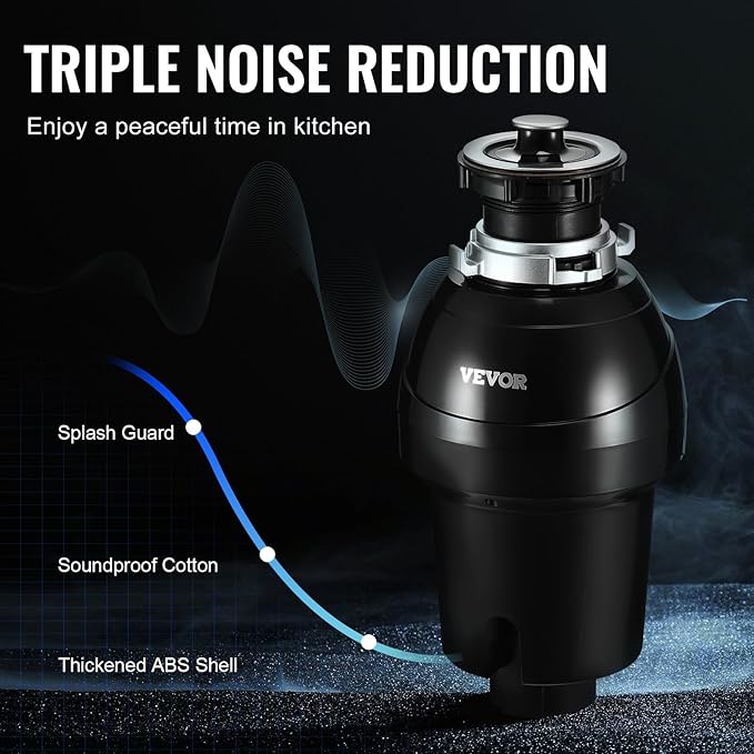VEVOR Trituradora de Basura, 1HP 3270RPM, Motor DC, Alimentación Continua miniatura 5
