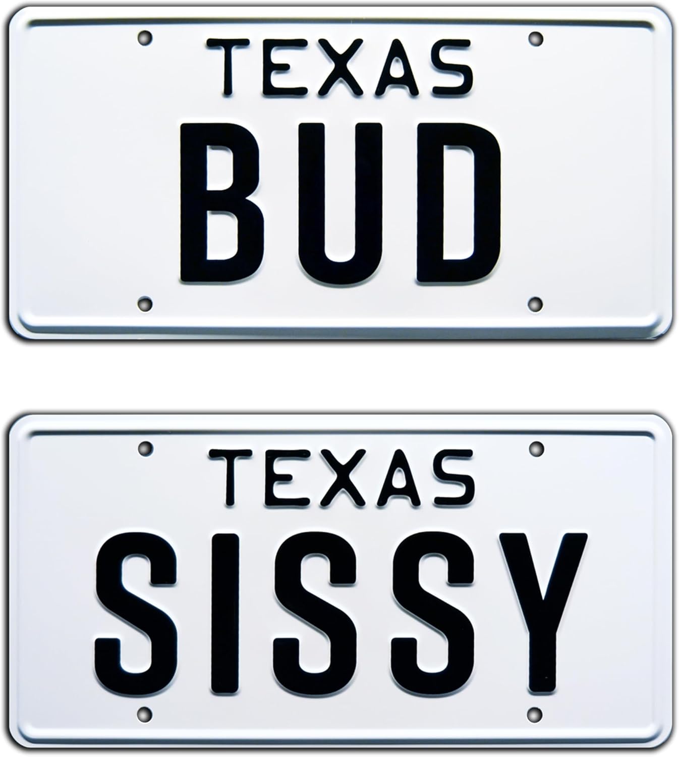 Urban Cowboy | Bud + Sissy | Metal Stamped License Plates