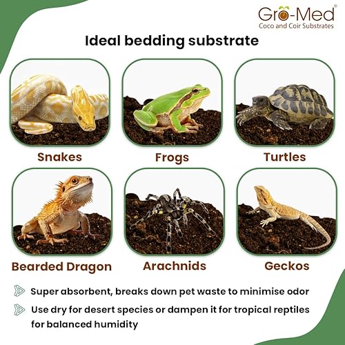 Miniatura 5 de Gro-Med Ladrillo de coco de fibra de coco, suelo de fibra de coco orgánica, triple lavado, fácil de expandir, ladrillo de fibra de coco baja EC y pH