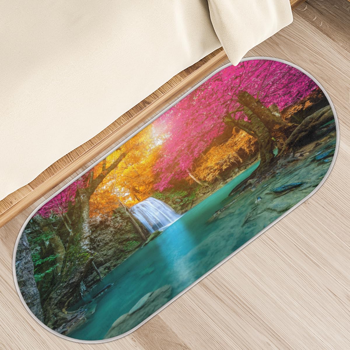 Tapis de sol antidérapant à poils longs épais et moelleux