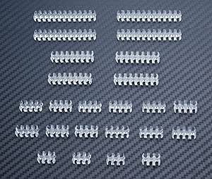 Shakmods - Lot de 16 Peignes de 2 mm pour câbles CableMod série C - Transparents