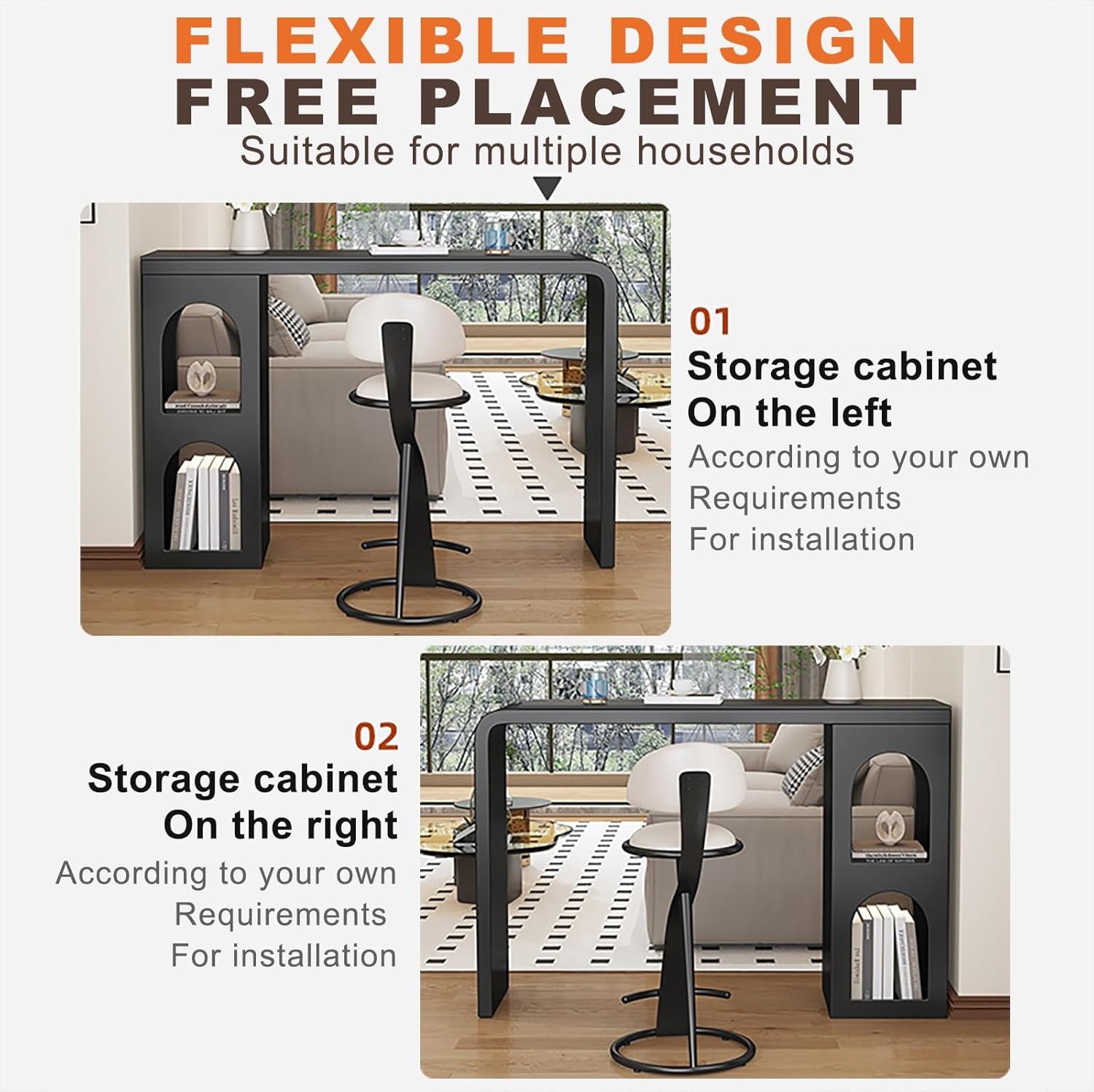 Narrow Long High Table Rectangle Metal Bar Table Breakfast Kitchen Table for Living Room Bistro Small Space.(White,47.24x15.75x41.34in)