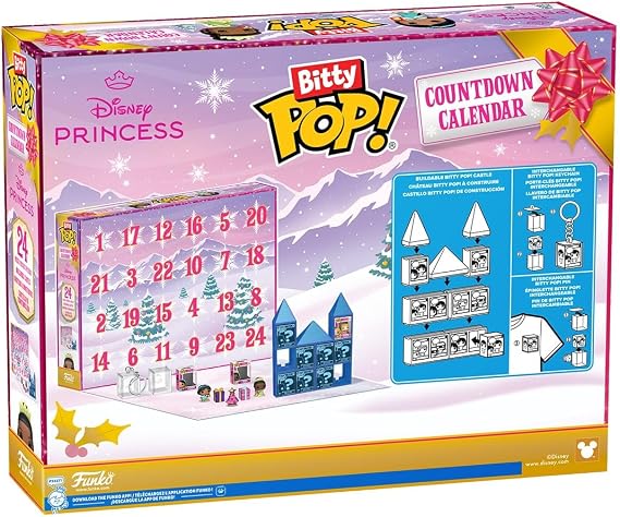 Funko Bitty POP! Advent Calendar: Disney Princess - 24 Days | Official Cartoon/Animation Merch - Collectable Toy - Birthday Gift Idea for Fans and Collectors