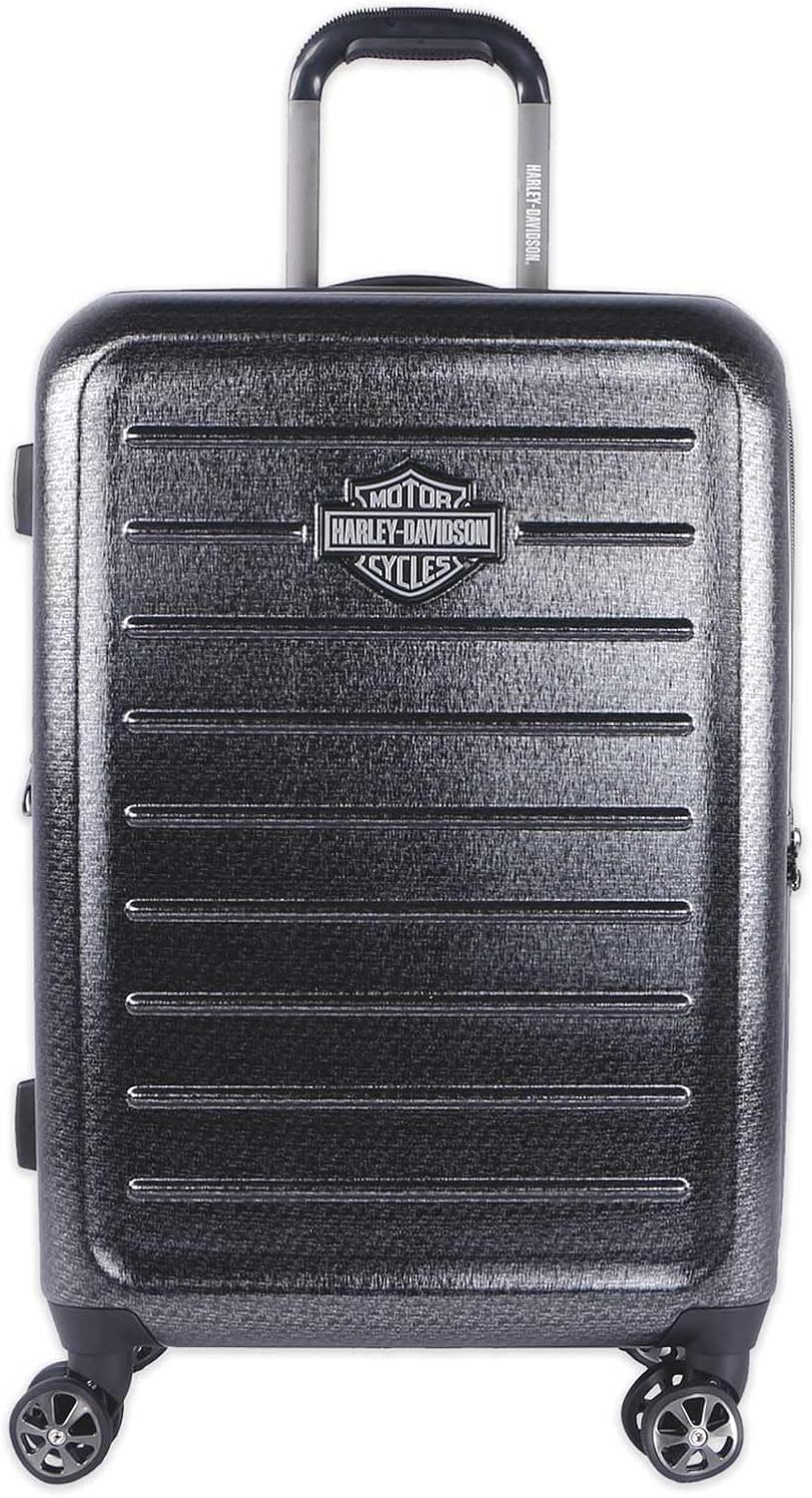 Harley-Davidson 17 in. Cruiser Hard Sided Expandable Wheeling Luggage, Charcoal