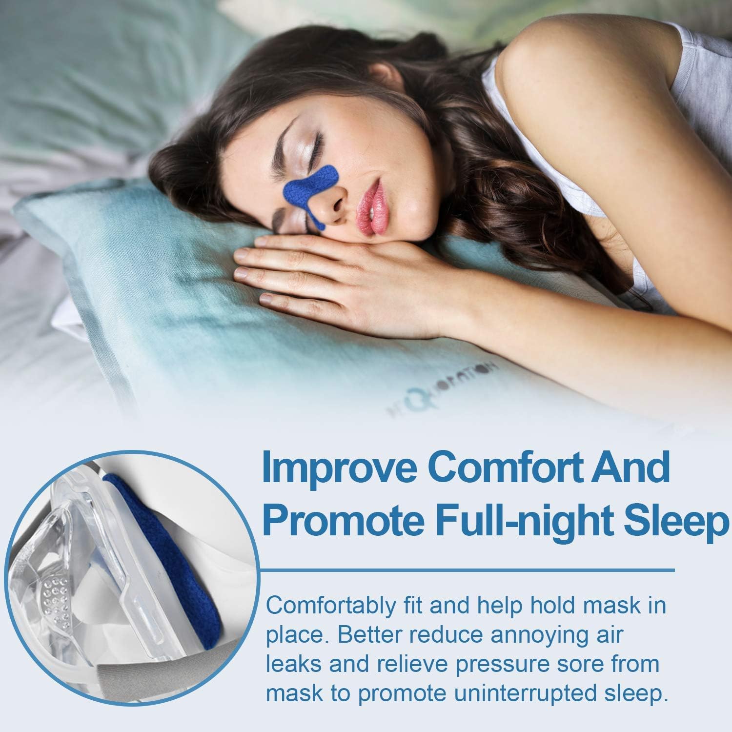 12 Pack CPAP Nose Pads- Comfort Nose Pad for Avoiding Air Leaks, Red Mark, Irri-tation, Pressure Sore on Nose Bridge, Can Be Trimmed to Fit Most Masks - Extremely Soft Fleece Cushion Pads : Health & Household