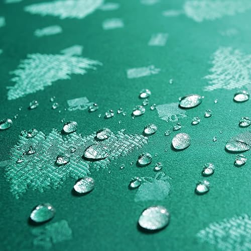 Miniatura 5 de Honellaty Manteles de Navidad, tela jacquard, rectangular, 52 x 70 pulgadas, mantel de invierno, Navidad y vacaciones para el hogar, cena, fiesta