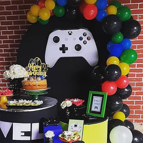 Miniatura 5 de 1 pieza de decoración de pastel de feliz cumpleaños 14 con purpurina para videojuegos, juego de selección de pasteles en controladores, catorce