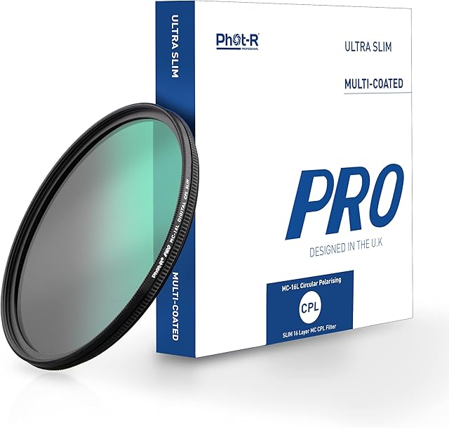 Phot-R 82mm PRO 16L CPL Digital Filter 16-Layer Multi-Coated Circular Polarising Ultra Slim Screw In Filter MC Polarised Anti-Scratch Anti-Dust Waterproof for Canon Nikon Sony All DSLR Camera Filter