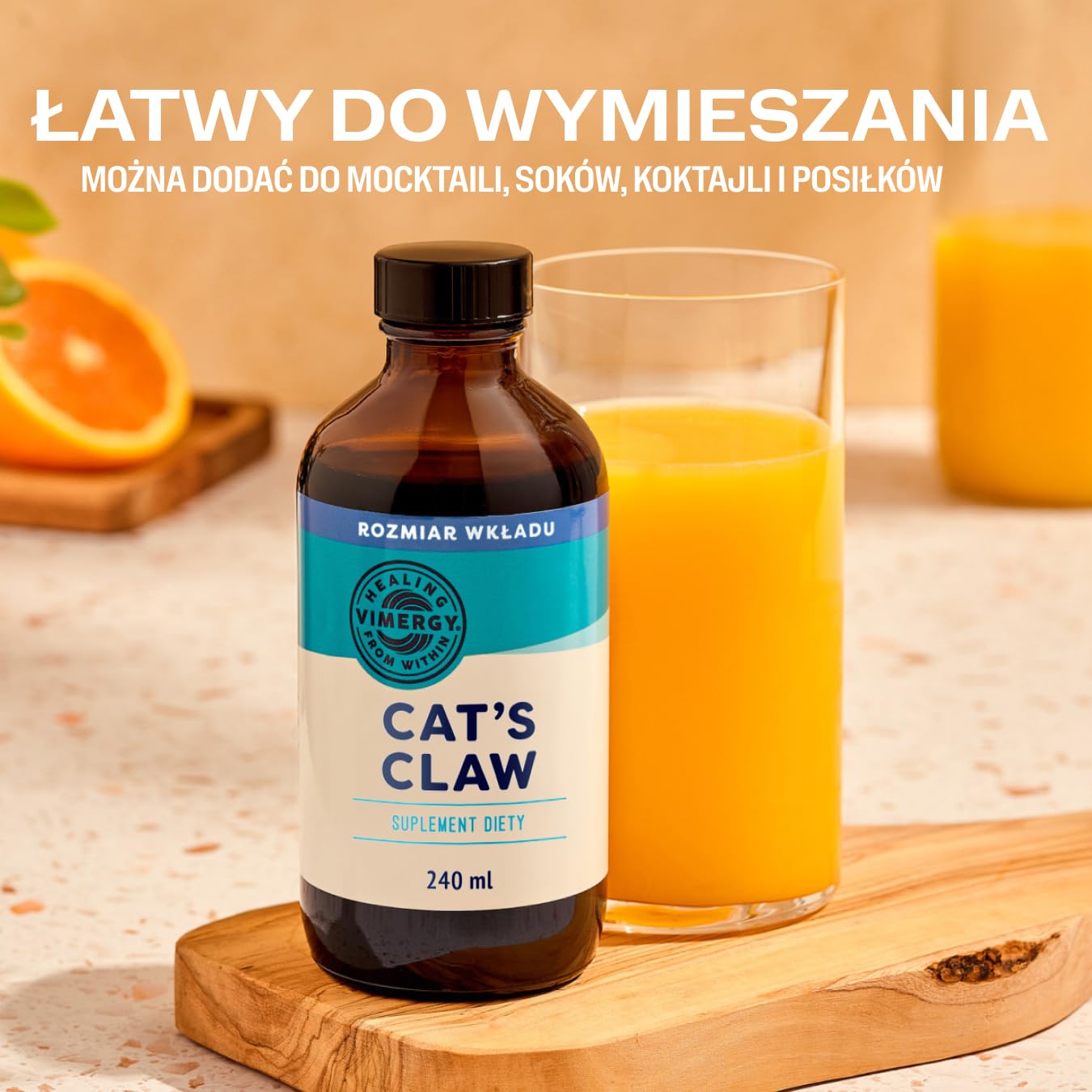 Suplement ziołowy Vimergy – Płynny organiczny Koci Pazur – Nowy, świeższy ekstrakt dla wsparcia antyoksydacyjnego – Vegański, paleo, bezglutenowy, koszerny – 120 porcji (240 ml)