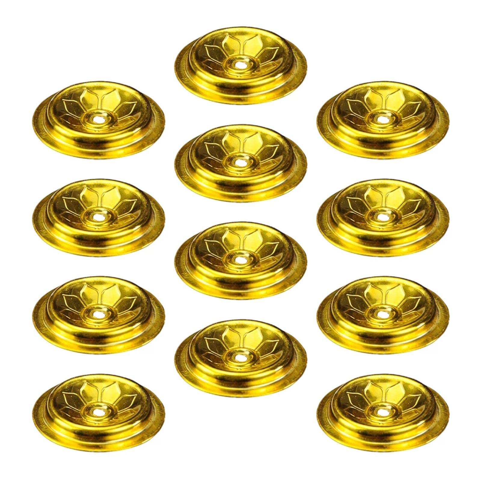 Lyla 12Pcs Oil Lamp Floating Wicks Holder Aluminum Candle Holder Oil Wicks Rack S-picture-26