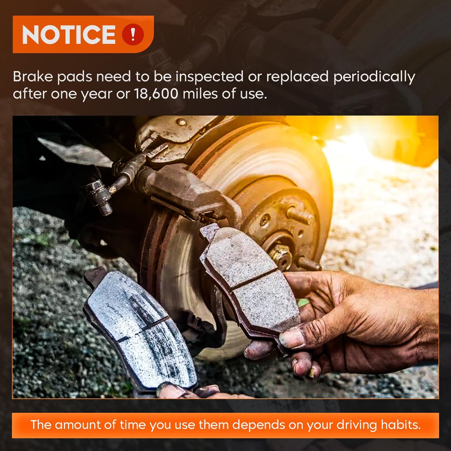 Front Ceramic Brake Pads Set for Chevy Express 1500 96-02, Blazer 92-94, C1500 88-99, C1500 Suburban 92-99, C2500 88-00, Astro AWD 90-02, Cadillac Escalade 99-00, 4PCS