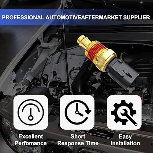Miniatura 6 de Sensor de temperatura, sensor de temperatura del refrigerante, sensor de temperatura del refrigerante del motor, sensor de motor reemplazar el