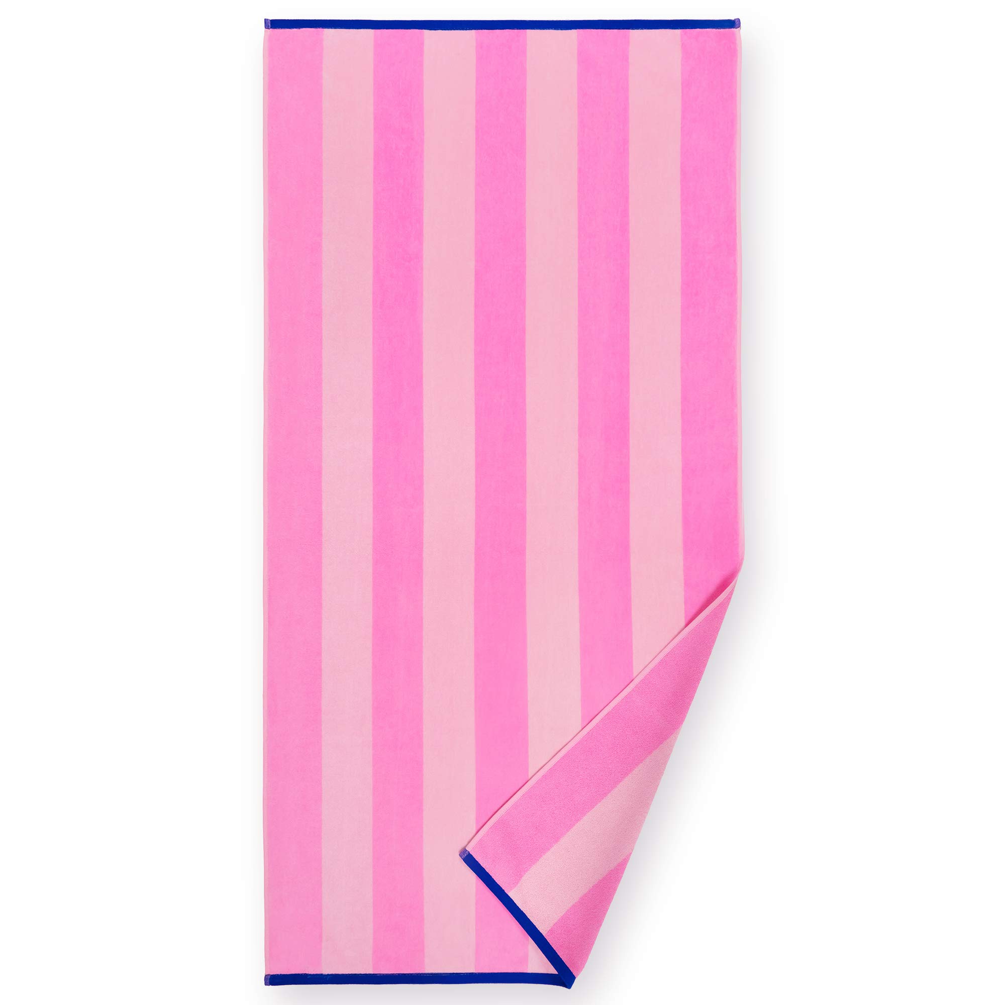 Toalla de playa extrasuave de 30 x 60 pulgadas, toalla absorbente estilo cabaña a rayas, estilo piscina y resort, 100% algodón (Royal-Tur-Red-Rosa, 4 unidades) 5