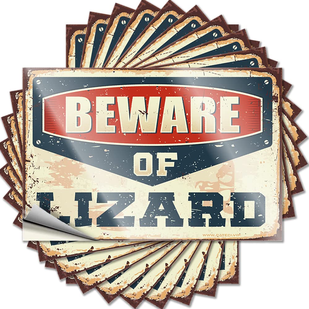 Fall Door Decorations Spicy Decals - Beware of Lizard Removable Decal Essentials Easy Peel for Cars(8X12CM)