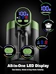 Aspirateur sans fil,58kPa/10-in-1 Aspirateur de bâton avec 29-inch Tuyau et LED Brosse d'éclairage,55Mins Nettoyeur à vide pour la maison, Aspirateur autoportant avec brosse anti-angle pour tapis (vert)