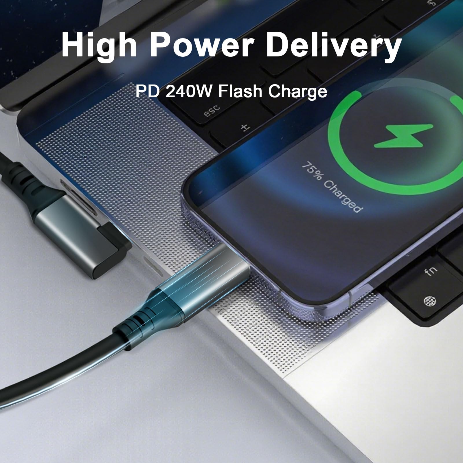 Kabel USB C Thunderbolt 5 Apple 80-120 Gb/s 8K 60 Hz 240 W 1,5 m