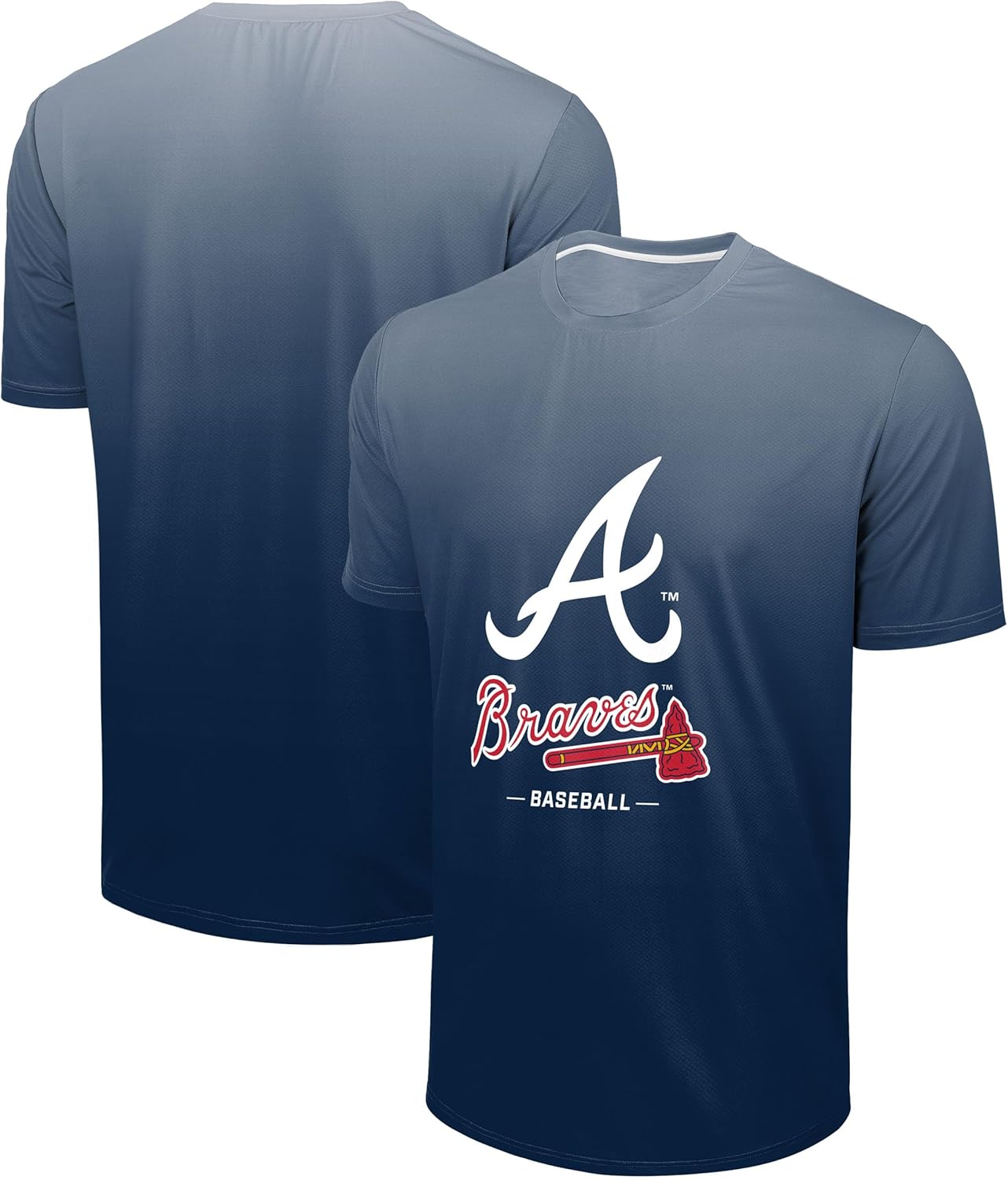 FOCO MLB Men's Official Primary Logo Wordmark Premier Team Spirit Performance Gradient T-Shirt - Image 3