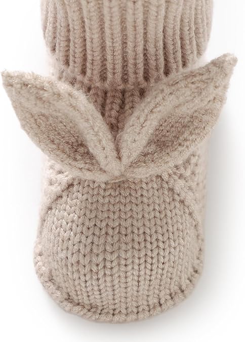 Baby Booties Newborn First Walkers Boots Soft Knit Crochet Sock Shoes | Cozy Warm Crib Shoes for Toddler Infant,Best Newborn Gift,Gender Netural,Hand Knitted Prewalker for Boys Girls