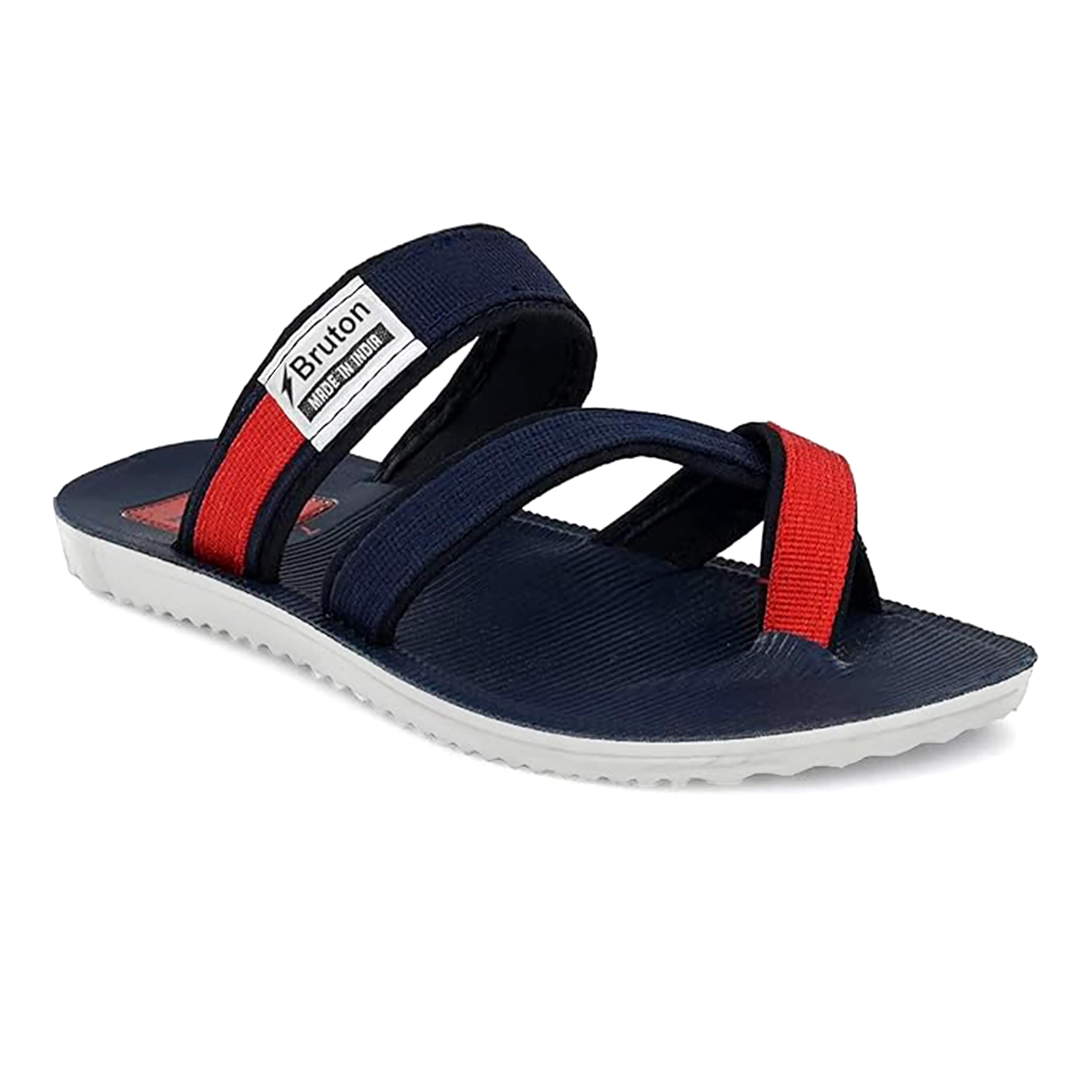 BRUTON Stylish Eco Friendly Sandals | Trendy Light Weight PU Sole Slippers Slides for Men & Boys (Blue, 8) (B0CZ6X62DK) Amazon Price History, Amazon Price Tracker