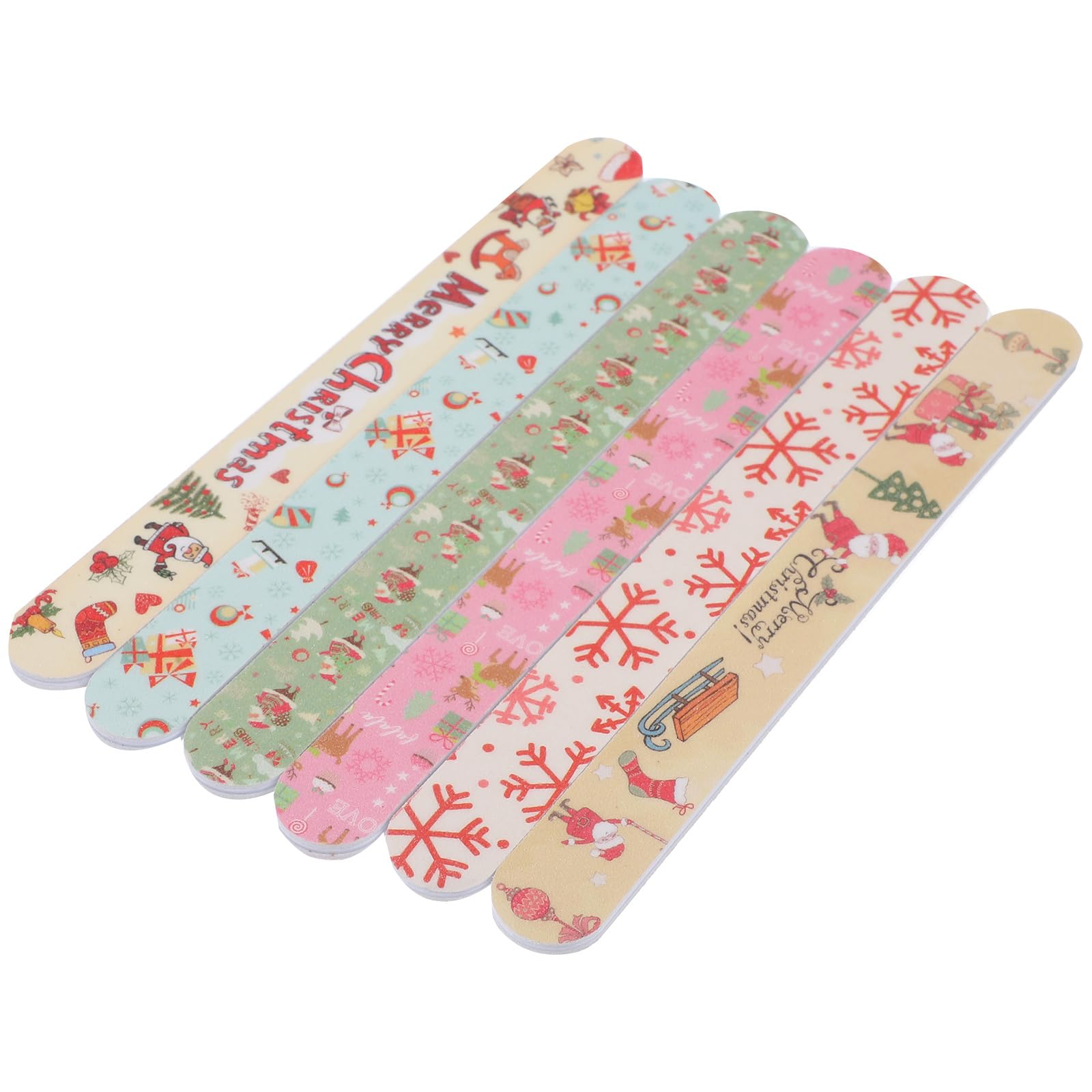 Healvian 96 Stück Nail Files Weihnachts Nagelfeile Nagelpolierstreifen Pedikürefeile Mit Weihnachtsmotiv Nagelfeile Mit Weihnachtsmotiv