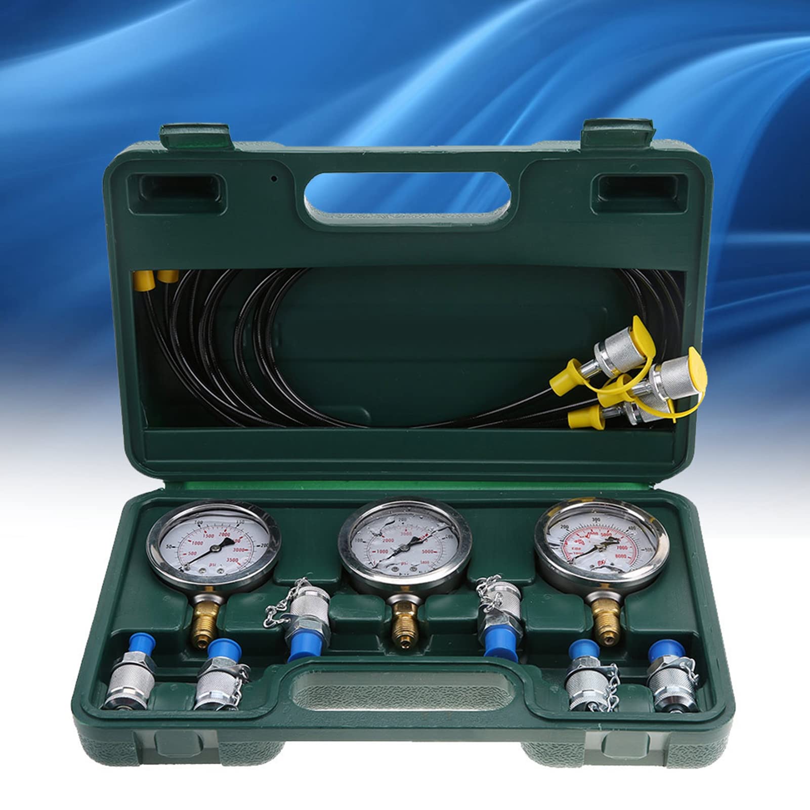 Aramox Kit Test Pressione Idraulica Test Pressione Idraulica Escavatore Kit Manometro Escavatore Traktor Hydraulik Messwerkzeug Tester Manometro