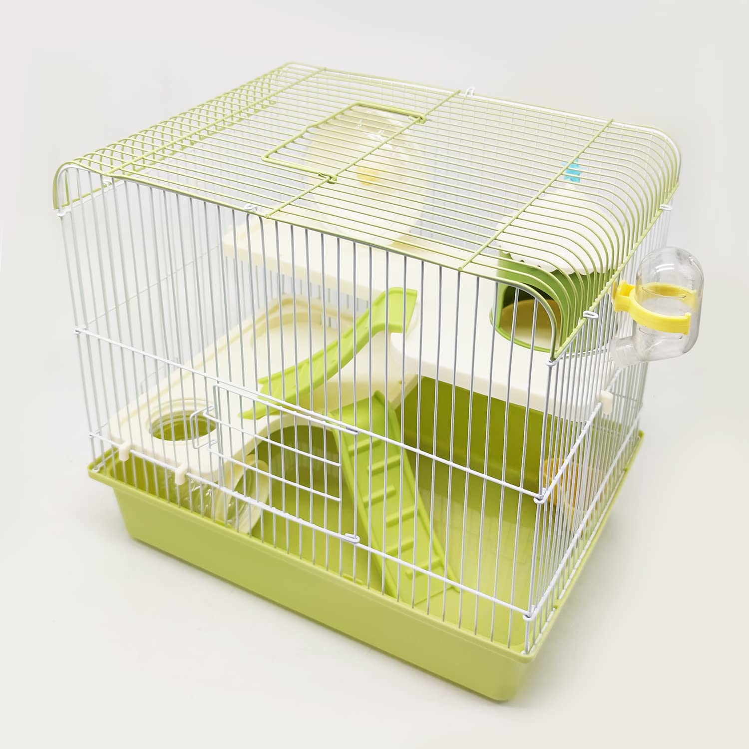 BPS Hamster Cage Mini House Chalet for Hamster with Feeder Drinker Wheel Tunnel Random Color BPS-1383, 34 cm L x 25 cm W x 33 cm H - Image 2