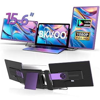 15.6" Laptop Screen Extender Monitor - Detachable Triple Monitor FHD 1080P IPS 120% sRGB 235° Rotation Travel Extra Screen Compatible with Wins Mac Chrome Dex Fits 13-17" Laptop - Amazon product rated Grade A