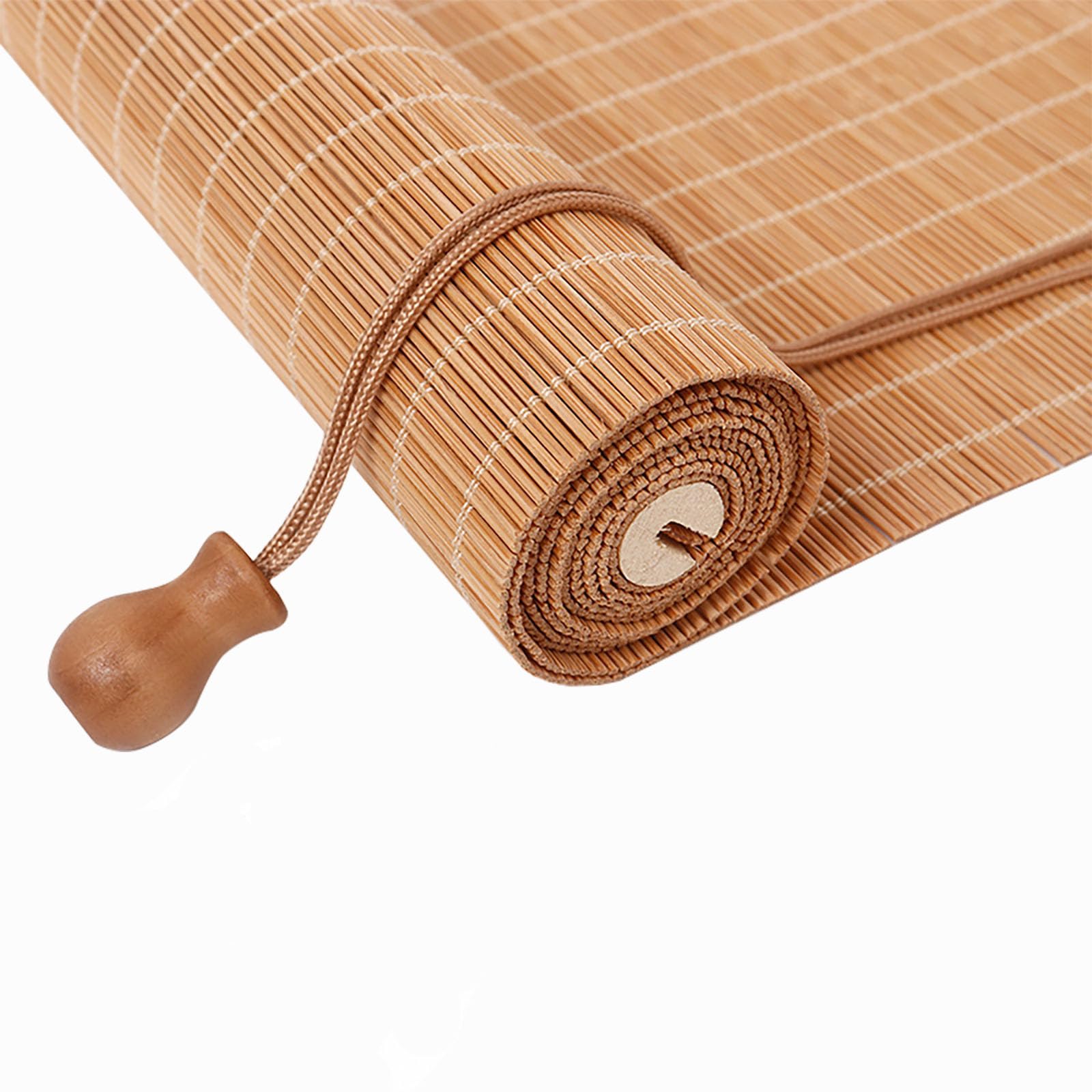 Made To Measure Bamboo Blinds For Windows Available In A Variety Of Colors And Styles | Corded Or Cordless Options | Easy To Install | Suitable For Indoor And Outdoor Use (B-Carbonized)