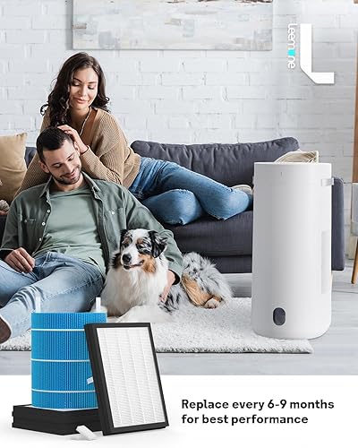 Miniatura 7 de Leemone Filtro de partículas de repuesto DH3i y filtro de mecha compatible con purificador de aire y humidificador Blueair 2 en 1 Purify + Humidify