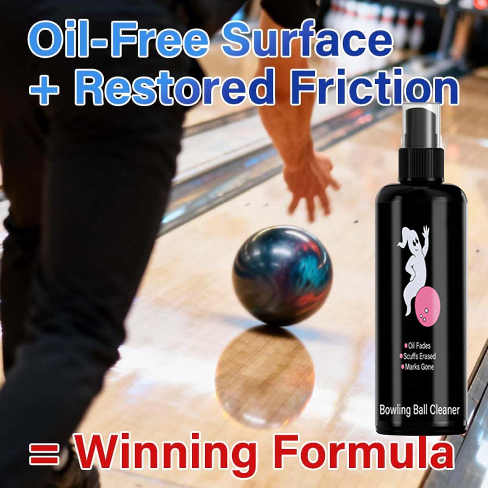 Limpiador de bolos, solución quitamanchas de 100 ml | Accesorios para bolos | Para cuidado y mantenimiento de bolas de bolos en el ámbito deportivo
