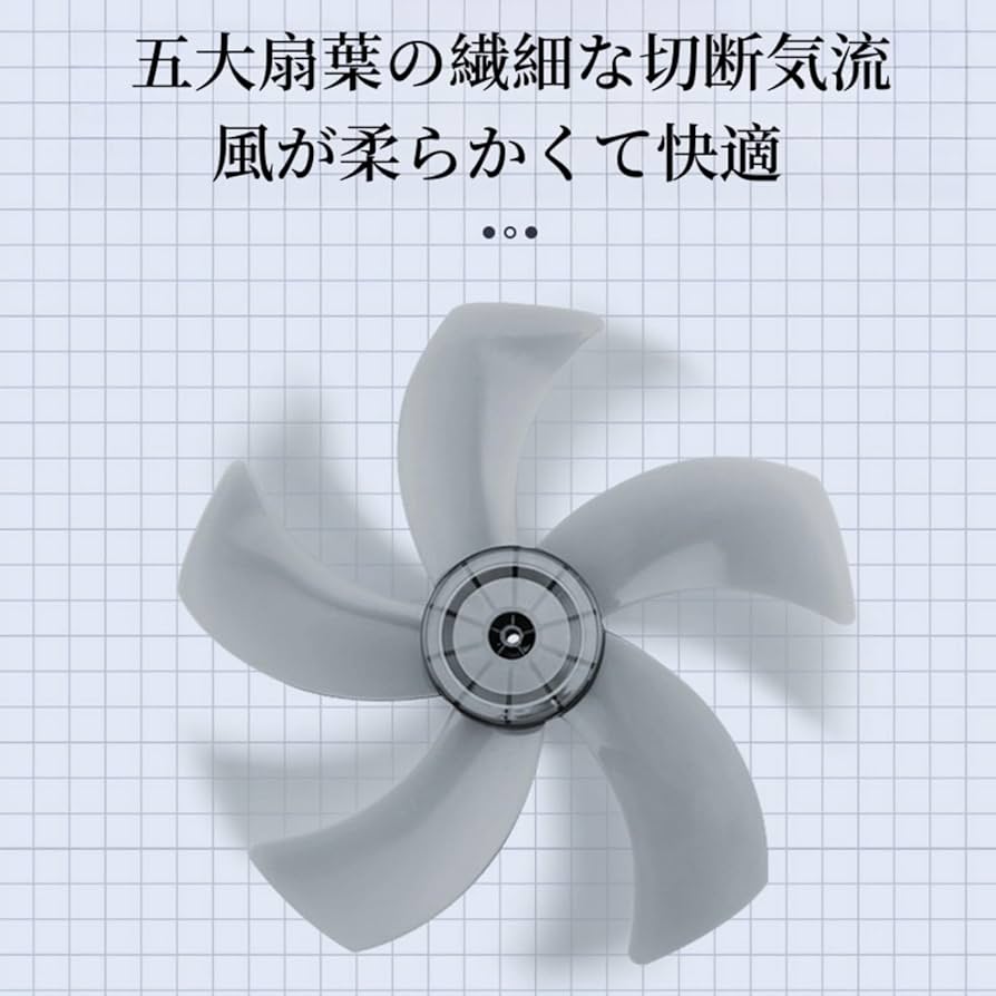 Amazon | リビング扇風機 交換用 グレー色 5枚羽根 汎用タイプ