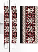 Vista 9 de Juego de 2 fundas de arpillera otoñal para manijas de puerta de refrigerador, para lavavajillas, microondas, horno, nevera, estufa