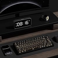 Vista 5 de dagaladoo Teclas transparentes negras para teclado mecánico, teclas MDA transparentes 60 75 100 por ciento, juego de teclas de gelatina cerámica